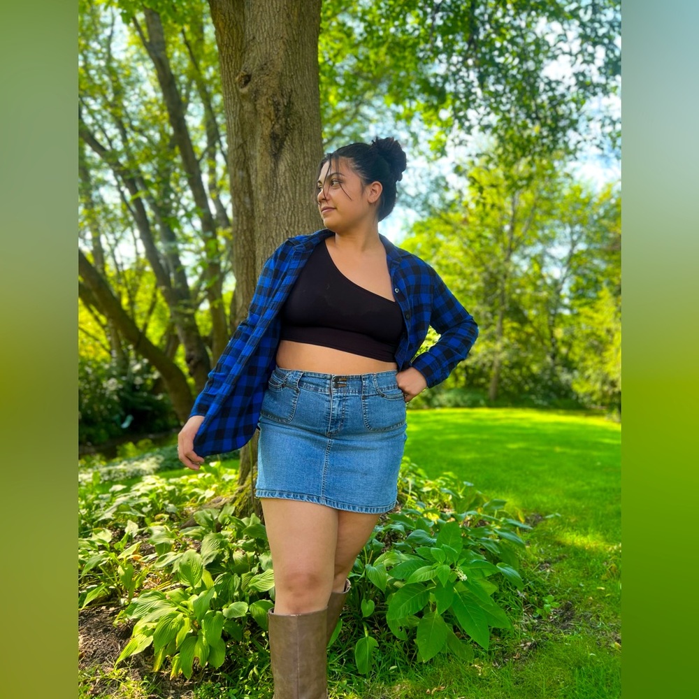 BOGO clear out! 3/$7 Black one shoulder crop top
